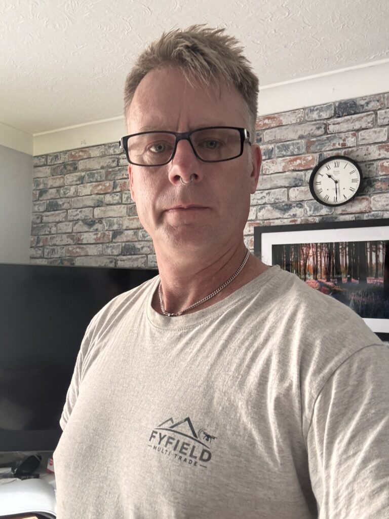 Colin Fyfield, owner of Fyfield Multi Trade, on a job